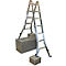 Telescopische ladder met scharnieren, met 4 x 4 sporten