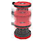Teleskophocker WEDO SITTOGO, Ø 255 x H 65-440 mm, belastbar bis 130 kg, mit Tragegriff & Schultergurt, Kunststoff, rot