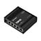 Schwarzer Teltonika TSW101 Netzwerk-Switch mit fünf Ports vor weißem Hintergrund.