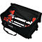 Sac de transport noir avec outils orange et argent. Logo "BESSEY" sur le sac.