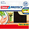 tesa® Filzgleiter Protect®, rechteckig, selbstklebend, L 80 x B 100 mm, braun, 1 Stück
