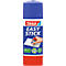 Tesa Easy Stick glue stick: Blue and red packaging with lettering and hand gluing paper. Eco logo.