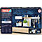 Tesa Kitchen combi set XL, flexibel lijm-organisatiesysteem, zonder boren, met accessoires, voor blauwe tegels.