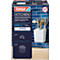 Produktverpackung mit einem Utensilienhalter, der an blauen Fliesen befestigt ist. Auf der Verpackung ist "tesa Kitchen" und "Power.Kit Technology" zu lesen.