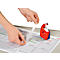 TESA plakband-handafroller Easy Cut, 33 m x 19 mm, rood/blauw