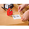TESA plakband-handafroller Easy Cut, 33 m x 19 mm, rood/blauw
