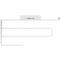 Porte-serviettes blanc, angulaire, avec support pour fixation.