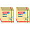 Two stacks of yellow sticky notes from the brand tesa. Printed: "Office Notes", note with pen and time, as well as product information.