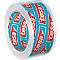 A roll of transparent adhesive tape with the Tesa logo in red and white on a turquoise background.