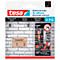 tesa® vis adhésive, pour maçonnerie et pierre en intérieur et en extérieur, force adhésive jusqu'à 2,5 kg, amovible, carré, 2 pcs.