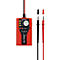 Appareil de mesure BENNING Dutest Pro rouge avec fils de mesure noirs et rouges et accessoires.