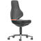 TEXON 2 Arbeitsstuhl Skintec schwarz, pflegeleicht und weich, mit Auto-Motion Technik und Rollen