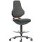 TEXON industrie- en laboratoriumdraaistoel met stoffen bekleding, ergonomisch, zithoogte 570-810 mm