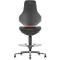 TEXON industrie- en laboratoriumdraaistoel met stoffen bekleding, ergonomisch, zithoogte 570-810 mm
