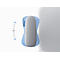 View of a hearing aid in the ear with a blue border and scaling indicator.
