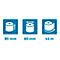 Thermische rol Safe Contact, 1-laags, 52 g/m², B 80 mm x L 44 m, Ø 60 mm, 10 rollen, blauwgrijs