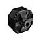 Schwarze Thrustmaster T598 Direct-Drive Rennspiel-Basis vor weißem Hintergrund.