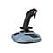 Ein Joystick in Schwarz und Grau mit rotem Knopf und der Aufschrift AIRBUS und THRUSTMASTER.
