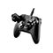 Schwarzer Thrustmaster eSwap Gaming-Controller mit austauschbarem Joystick-Modul vor weißem Hintergrund.