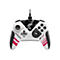 Weiß-schwarzer Thrustmaster Xbox-Controller im Forza Horizon 5 Design mit pinken Streifen und Kabelanschluss.