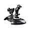 Ein schwarzer Joystick für Flugsimulatoren. Auf dem Sockel steht 'ACECOMBAT 7 Skies Unknown'.