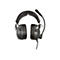 Dunkelgraues Headset mit Mikrofonarm und gepolstertem Kopfband vor weißem Hintergrund.