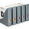 Tijdschriftenhouder Durable VARICOLOR®, A4, grijpgaten in verschillende kleuren, antraciet, 5 stuks