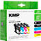 Multipack KMP Druckerpatronen für Brother LC-223VAL, bestehend aus Schwarz, Cyan, Magenta und Gelb.