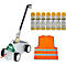 Tire-ligne Perfekt-Striper + LOT 12 pots de peinture de marquage jaune + gilet de sécurité GRATUIT