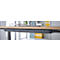 Tiroir à accessoires, à monter sous les bureaux, sur roulements à billes, L 733 x P 260 x H 44 mm, feutre recyclable, gris foncé