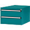 Tiroirs inférieurs Manuflex, pour établi Profi de profondeur 700 mm, turquoise