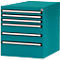 Tiroirs inférieurs Manuflex, pour établi Profi de profondeur 700 mm, turquoise