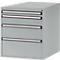 Tiroirs inférieurs Manuflex, pour P 800 mm, alu argent