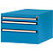 Tiroirs inférieurs Manuflex, pour P 800 mm, bleu clair