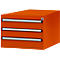 Tiroirs inférieurs Manuflex, pour P 800 mm, rouge orangé