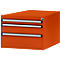 Tiroirs inférieurs Manuflex, pour P 800 mm, rouge orangé