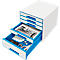 Tiroirs WOW CUBE 5214 LEITZ®, 5 tiroirs, format A4, polystyrène, bleu