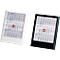 Tisch-Aufstellkalender Standard 2026/2027, 24 Seiten, roter Datumsschieber, B 120 x H 160 mm, Kunststoff, weiß