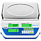 Tisch-Zählwaage Adam CCT 8 UH, Wägebereich 0,05 g-8 kg, LC-Display, RS-232, Netzanschluss/Akku, B 326 x T 355 x H 115 mm, Edelstahl, weiß-blau