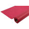 Rolle rotes Vlies, ausgerollt. Sichtbare Textur und Farbverlauf.