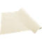 Beige Papierrolle, ein Blatt teilweise aufgerollt. Die Struktur des Papiers ist sichtbar.