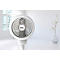 Tischventilator IDEAL FAN1, als Standventilator nutzbar, 4 Ventilationsstufen, Oszillation 90/60°, Timer, Fernbedienung, Ø 310 x H 532-905 mm, weiß