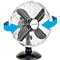 Tischventilator Metal Black 12', 35 W, 3 Geschwindigkeiten, schwenkbar, Schwarz/Chrom