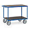 Tischwagen fetra®, 2 Etagen, Lenk- & Bockrollen, bis 600 kg, Ladeflächen Sperrholz mit L 1000 x B 700 mm