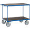 Tischwagen fetra®, 2 Etagen, Lenk- & Bockrollen, bis 600 kg, Ladeflächen Sperrholz mit L 1200 x B 800 mm