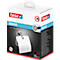 Tesa Smooz product packaging, with a silver toilet paper holder.