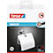 Packaging of a chrome toilet paper holder from the brand "Tesa", with product name "SMOOZ".