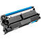 Cartouche de toner noire Brother avec un tambour bleu clair sur fond neutre.