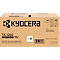 Emballage marron avec lettrage Kyocera noir et étiquettes de produit.