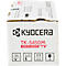 Boîte de toner Kyocera. Inscription: TK-5450M, Toner Kit Magenta, symboles.
